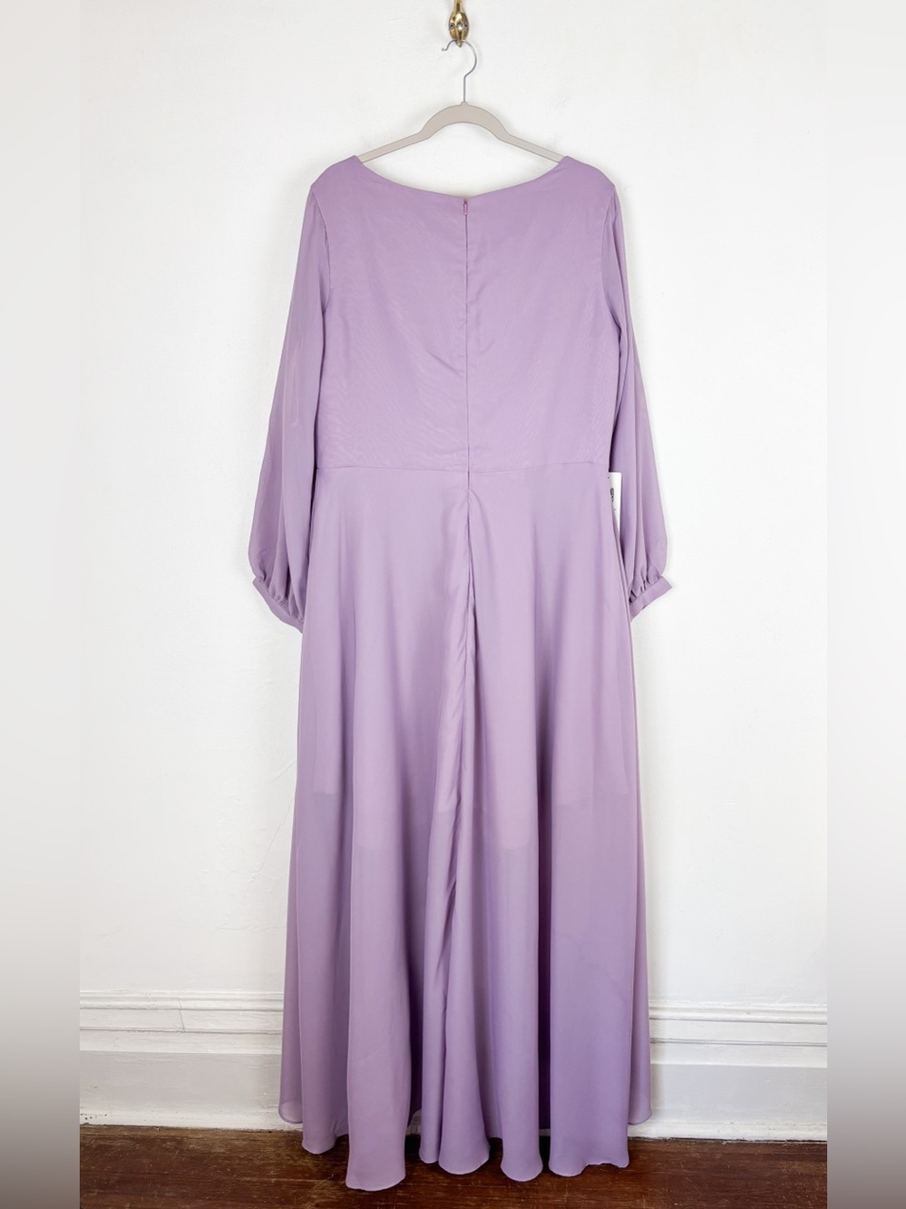 NWT Lavetir Lavender Purple Chiffon Bridesmaid Maxi Dress Sz A18 - Picture 2 of 13